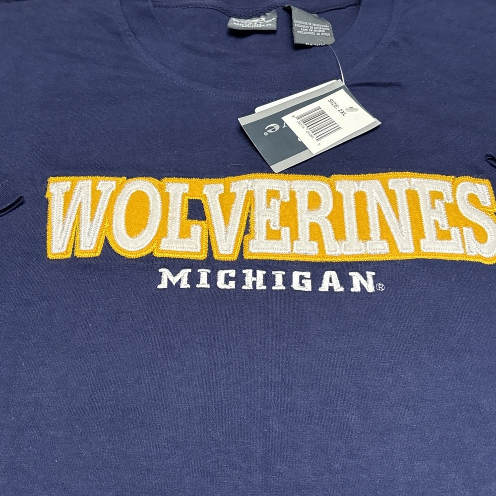 NWT Vtg Active Sports Michigan Wolverines Shirt Mens Sz 2XL NCAA Y2K‎ Football - Picture 3 of 13